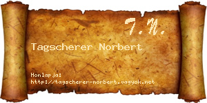 Tagscherer Norbert névjegykártya