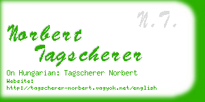 norbert tagscherer business card